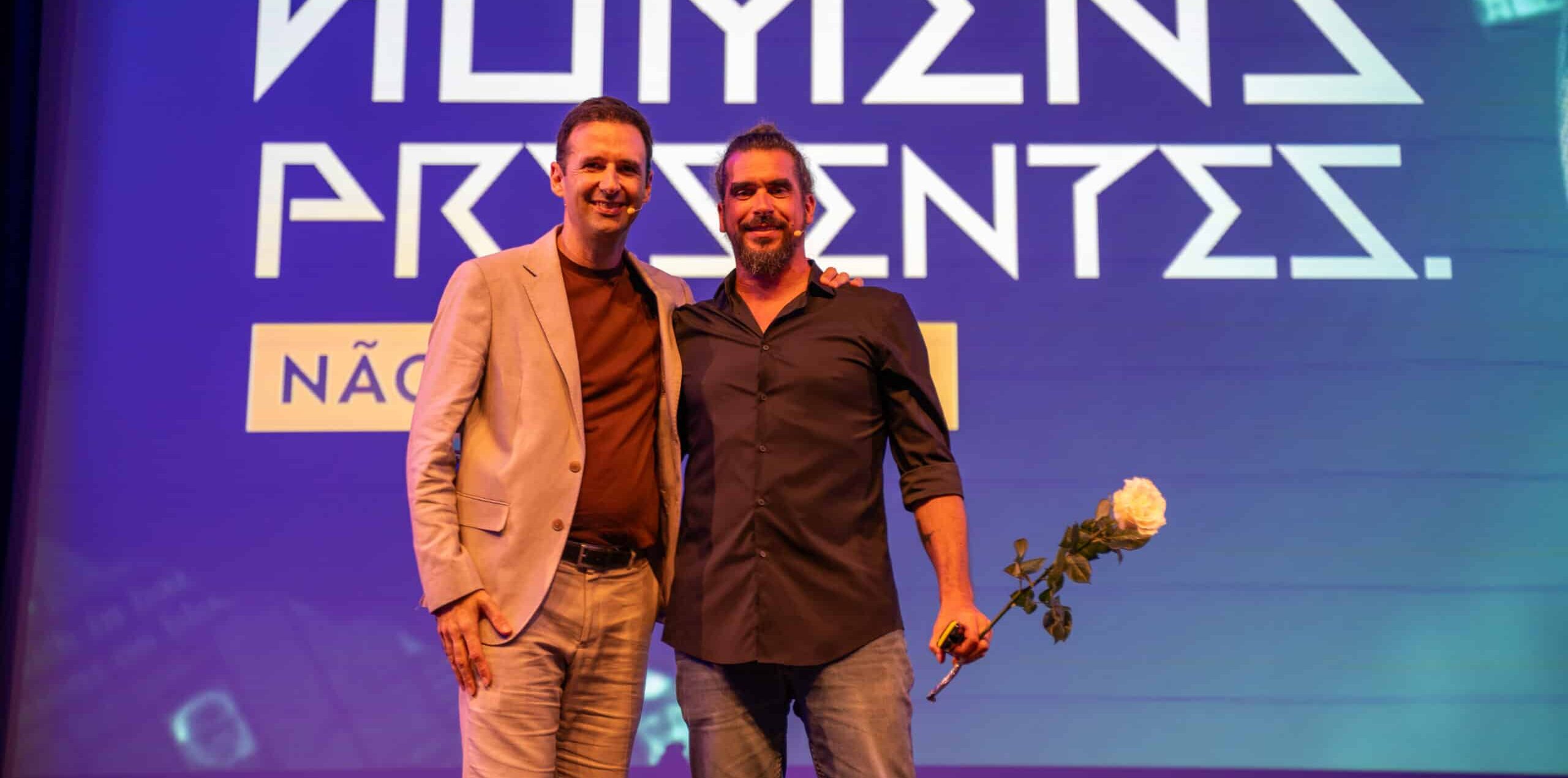 Pedro Frias e Rui Estrela no Spiritual Summit 2025, evento nacional de espiritualidade e desenvolvimento pessoal